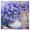 5D Diamond Painting Kits Purple Daisy Flowers in Vase