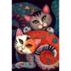 5D DIY Diamond Painting Kits Cartoon Colorful Cats