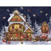 Winter Christmas Snowy Village 5D Diy Diamond Painting Kits