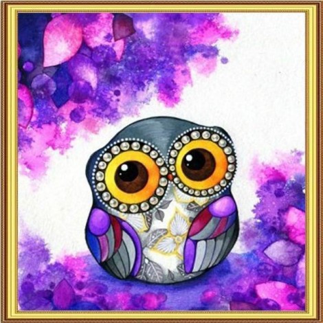 5D Diamond Painting Kits Cartoon Big Eyes Owl