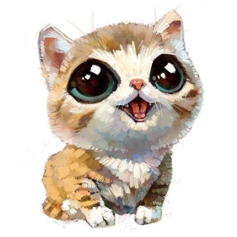 2019 Oil Painting Style Cute Cat 5d Diy Cross Stitch Diamond Painting Kits