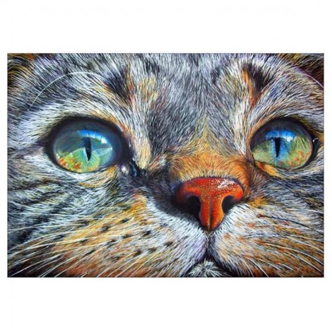 2019 Hot Sale Cat Face 5d Diy Embroidery Cross Stitch Diamond Painting Kits