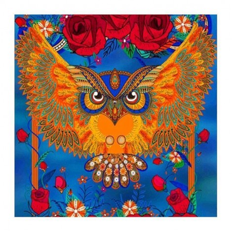 5D DIY Diamond Painting Kits Cartoon Colorful Owl
