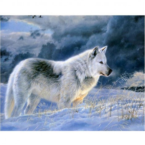 5D DIY Diamond Painting Kits Winter Cool Wolf