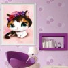 5D DIY Diamond Painting Kits Cartoon Cute Big Eyes Cat