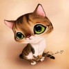 2019 New Hot Sale Cartoon Cute Big Eye Cat Diy 5d Rhinestone Art