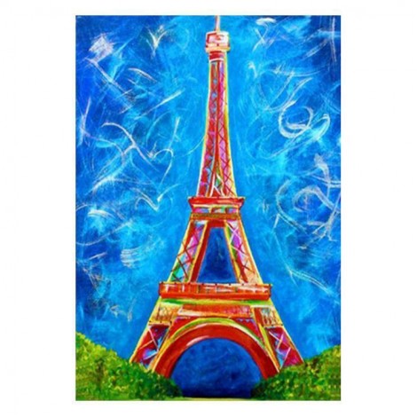 5D Diamond Painting Kits Colored Drawing Landscape Eiffel Tower