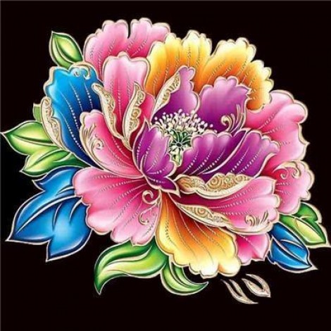 5D DIY Diamond Painting Kits Colorful Flower