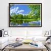 5D DIY Diamond Painting Kits Charming Spring Green Forest Clear Lake