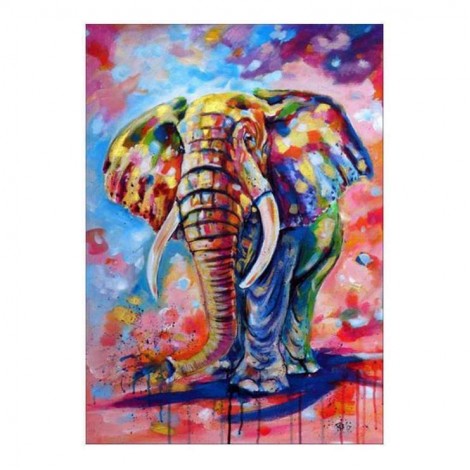 2019 New Watercolor Elephant Diy 5d Diamond Painting Kits