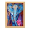 5D DIY Diamond Painting Kits Cartoon Watercolor Blue Elephant Lotus