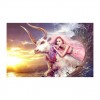 5D DIY Diamond Painting Kits Beautiful Fantasy Beauty And The Cow in Wave