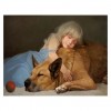 5D Diamond Painting Kits Slepping Warm Little Girl and Big Dog