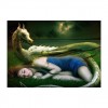 5D DIY Diamond Painting Kits Dream Styles Sleeping Girl and the Magic Dragon