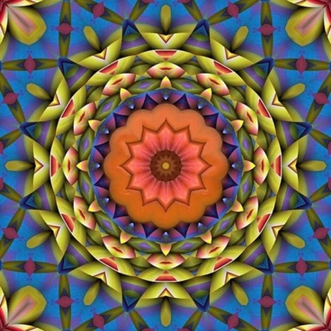 5D DIY Diamond Painting Kits Canvas Colorful Abstract Mandala