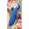 5D DIY Diamond Painting Kits Cartoon Blue Peacocks Flowers