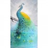 5D DIY Diamond Painting Kits Beautiful Light Blue and Yellow Peacock