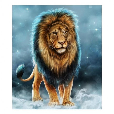 5D DIY Diamond Painting Kits Cartoon Winter Cool Lion