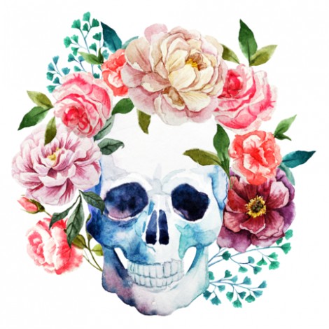 5D DIY Diamond Painting Kits Flower Mosaic Skull
