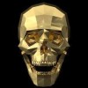 5D DIY Diamond Painting Kits Gold Skull