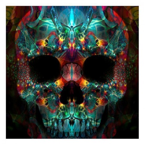 5D DIY Diamond Painting Kits Colorful Artistic Abstract Skull