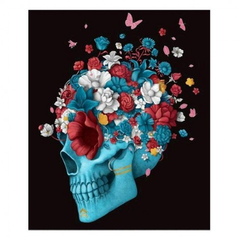 5D DIY Diamond Painting Kits Cool Special Flower Skull