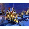 5D DIY Diamond Painting Kits Winter Landscape Snow Cottage