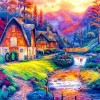 2019 New Dream Cottage Mountian Picture 5d Diy Diamond Painting Kits