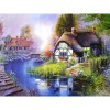 5D DIY Diamond Painting Kits Cartoon Lakeside Cottage