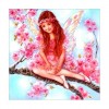 5D DIY Diamond Painting Kits Cartoon Pink Angel on the Branches