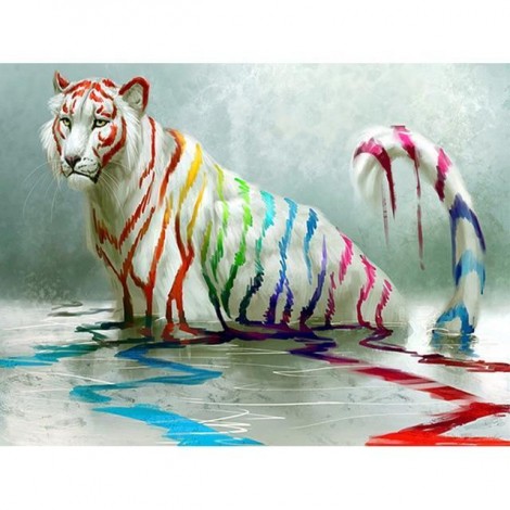 5D DIY Diamond Painting Kits Special Colorful Tiger