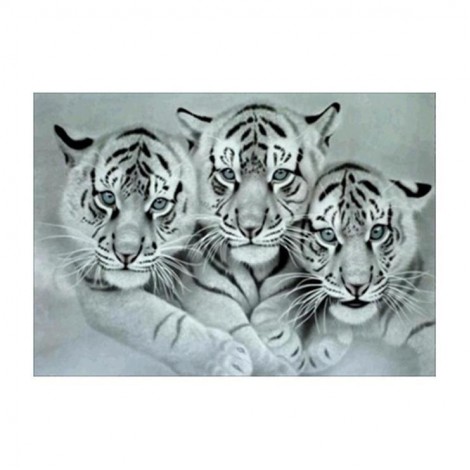 5D DIY Diamond Painting Kits Cute Animal Tigers Baby