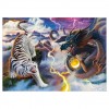 5D DIY Diamond Painting Kits Cartoon Dragon and Tiger Battle