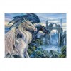 5D DIY Diamond Painting Kits Fantasy Blue White And Blue Dragons Lover