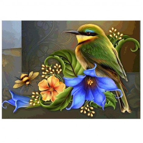 5D DIY Diamond Painting Kits Dream Green Bird Flowers