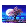 5D DIY Diamond Painting Kits Fantasy Moon Night Flower Tree