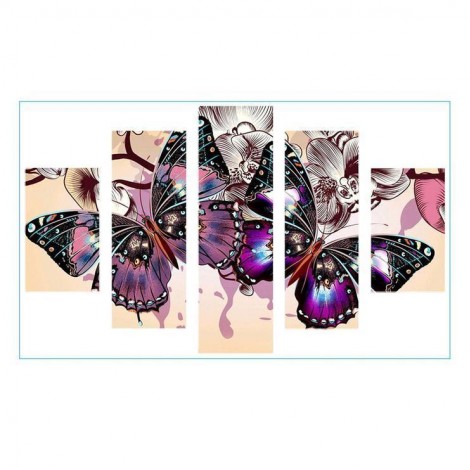 5D DIY Diamond Painting Kits Multi Panel Butterfly