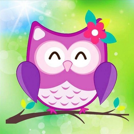2019 New Hot Sale Cartoon Cute Colorful Owl  Diy 5d Rhinestone Art