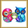 5D DIY Diamond Painting Kits Funny Cartoon Happy Owl Family