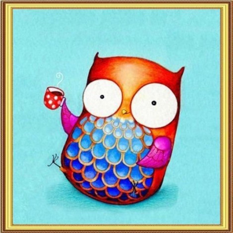 5D DIY Diamond Painting Kits Funny Cartoon Owl