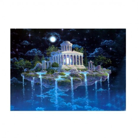 5D DIY Diamond Painting Kits Fantasy Mystical Castle Island