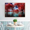 5D DIY Diamond Painting Kits Landscape The Pretty Red Trees