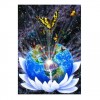 5D DIY Diamond Painting Kits Cartoon Butterfly Earth Lotus