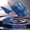 2019 New Hot Sale Blue Beautiful Butterfly 5d Cross Stitch Rhinestone Painting