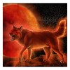 5D DIY Diamond Painting Kits Dream Red Fierce Wolf