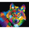5D DIY Diamond Painting Kits Special Colorful Wolf