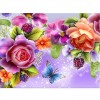 5D DIY Diamond Painting Kits Dream Colorful Flowers Butterfly