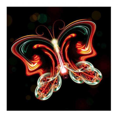 5D DIY Diamond Painting Kits Colorful Fire Butterfly
