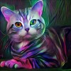 5D DIY Diamond Painting Kits Special Dream Colorful Cat