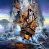 2019 Oil Painting Style Full Square Drill Pirate Ship  5D DIY Diamond Painting Kits